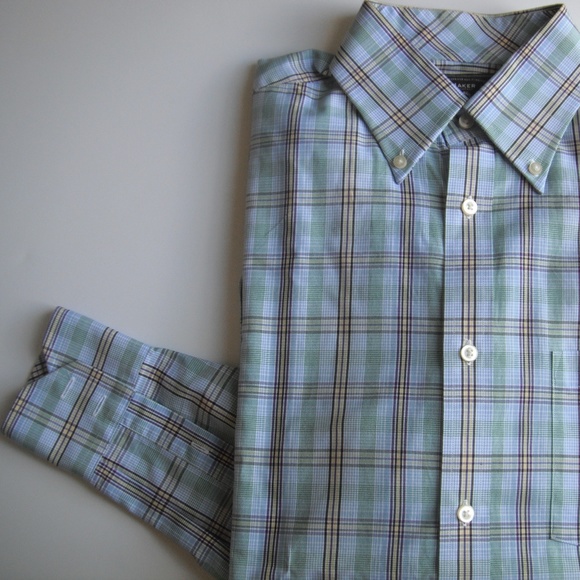 MAKER & COMPANY MULTICOLOR PLAID POPLIN LONG SLEV - Picture 4 of 8